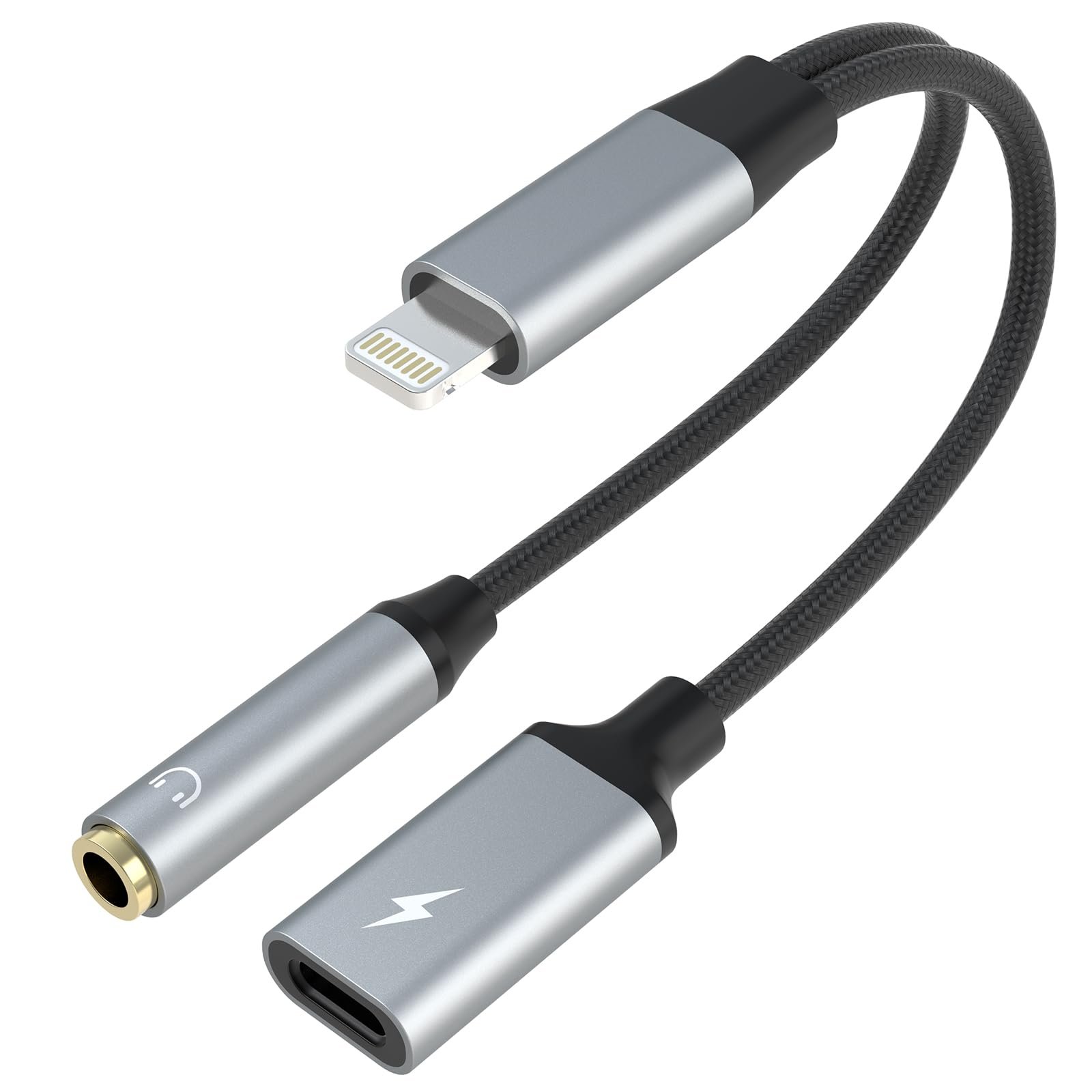 8-Pin 3-in-1 Charger, Audio & Call Converter with 3.5mm Jack (Model 016)